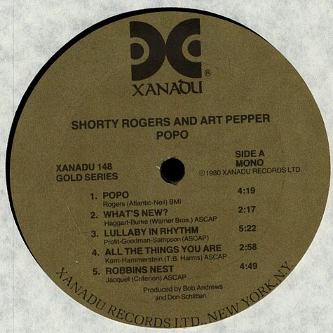 Shorty Rogers & Art Pepper - Popo