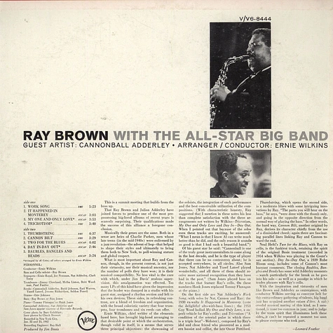Ray Brown With The All-Star Big Band - Ray Brown With The All-Star Big Band