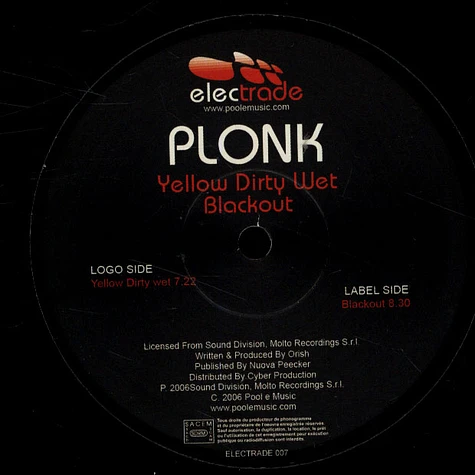 Plonk - Yellow Dirty Wet / Blackout