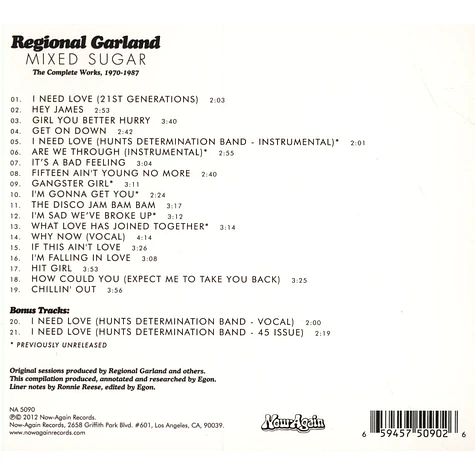 Regional Garland - Mixed Sugar: Complete Works 1970-87