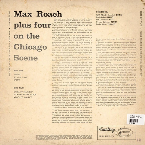 Max Roach Quintet - Max Roach + 4 On The Chicago Scene