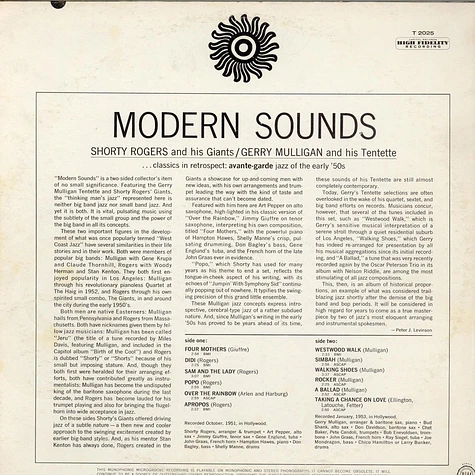 Gerry Mulligan, Shorty Rogers - Modern Sounds