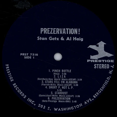 Stan Getz & Al Haig - Prezervation