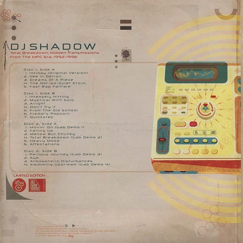 DJ Shadow - Total Breakdown: Hidden Transmissions From The MPC Era 1992-1996