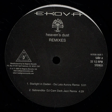 Ekova - Heaven's Dust (Remixes)