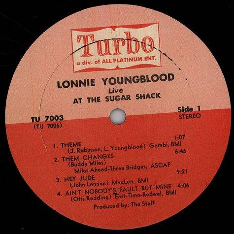 Lonnie Youngblood - Live At The Sugar Shack