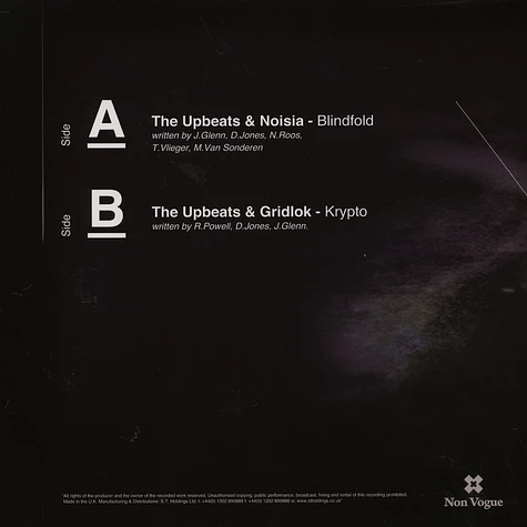 The Upbeats & Noisia / Upbeats, The & Gridlok - Blindfold / Krypto