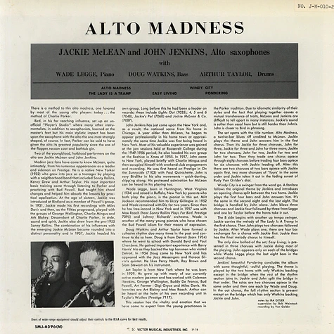 Jackie Mclean / John Jenkins - Alto Madness