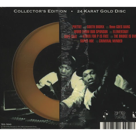 Boogie Down Productions - Criminal Minded Gold Disc