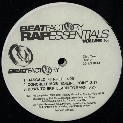 V.A. - Beat Factory Rap Essentials Volume 1