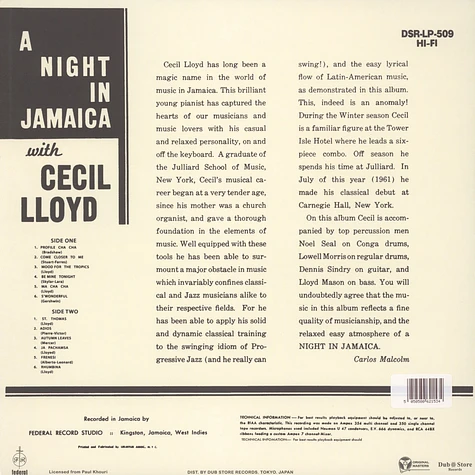 Cecil Lloyd - A Night In Jamaica with Cecil Lloyd