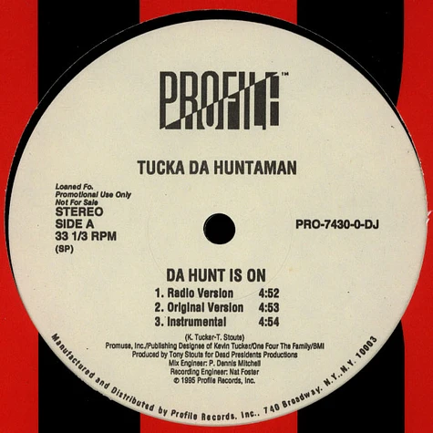 Tucka Da Huntaman - Da Hunt Is On / Watch Your Back
