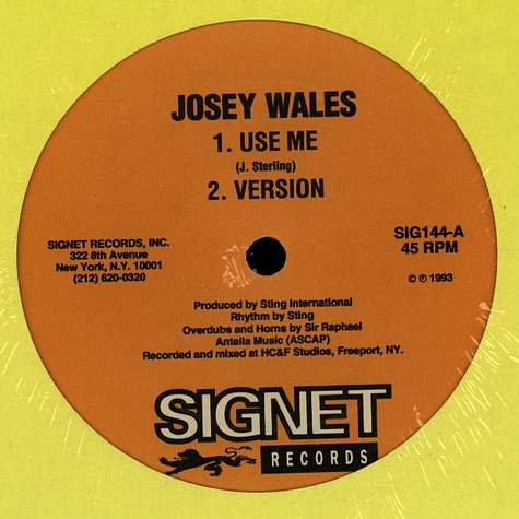 Josey Wales / Simon Templar - Use Me / Twenty One Candles