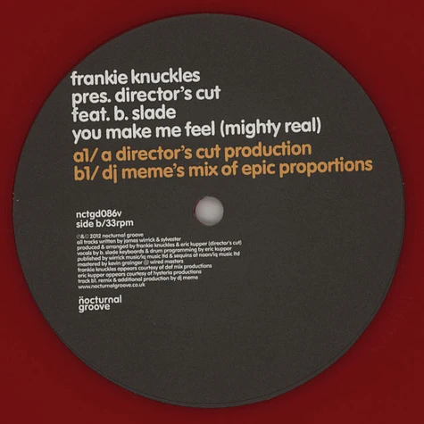 Frankie Knuckles Presents Directors Cut - You Make Me Feel (Mighty Real)