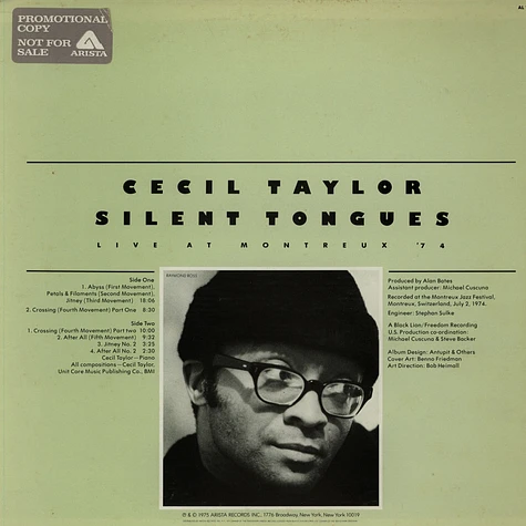 Cecil Taylor - Silent Tongues: Live At Montreux '74