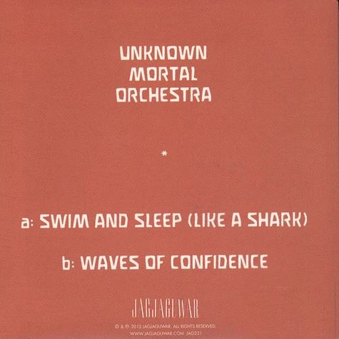 Unknown Mortal Orchestra - Swim & Sleep