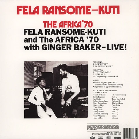 Fela Kuti - Fela Kuti With Ginger Baker Live
