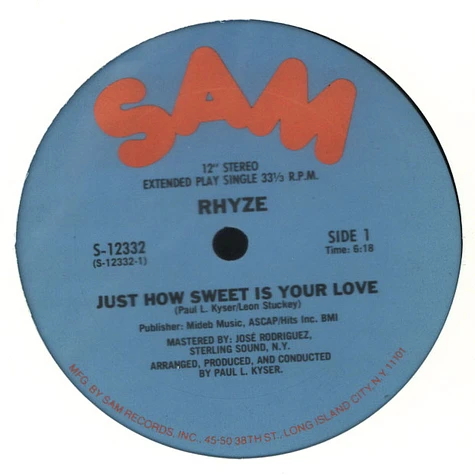 Rhyze - Just How Sweet Is Your Love