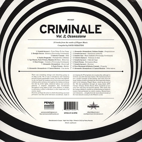 V.A. - Criminale Volume 2 - Ossessione