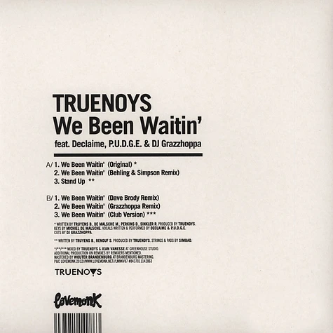 Truenoys - We Been Waitin' feat. Declaime, P.u.d.g.e. & Grazzhoppa