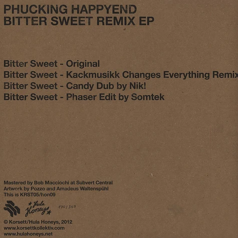 Phucking Happyend - Bitter Sweet Remix EP
