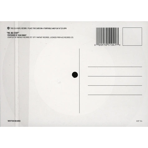 Jean Knight - Mr Big Stuff Vinyl Postcard