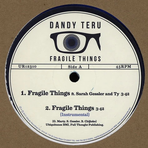 Dandy Teru - Fragile Things Feat. Ty, Sarah Gessler & Quiet Dawn