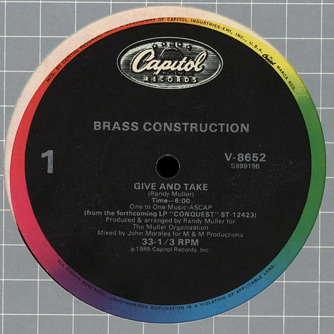 Brass Construction - Give And Take