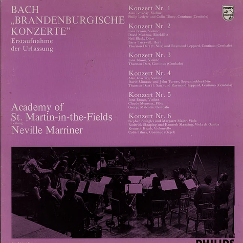 Johann Sebastian Bach - The Academy Of St. Martin-in-the-Fields, Sir Neville Marriner - "Brandenburg Concertos" - First Recording Of The Original Version (Urfassung)