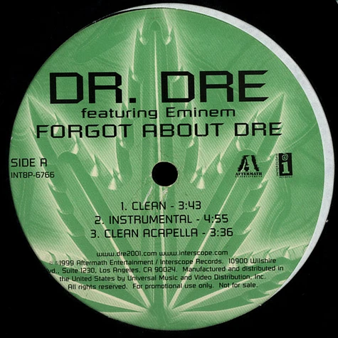 Dr. Dre Featuring Eminem - Forgot About Dre