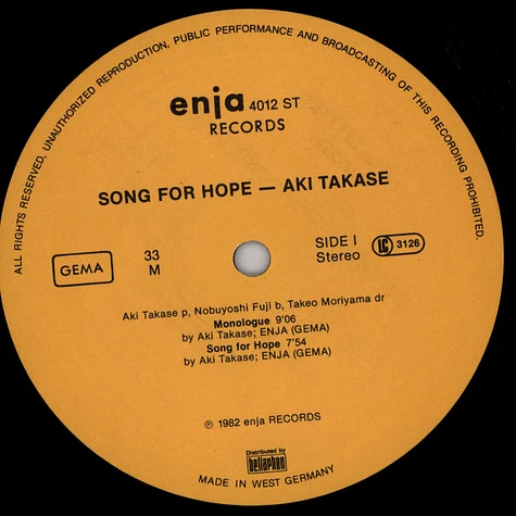 Aki Takase Trio - Song For Hope