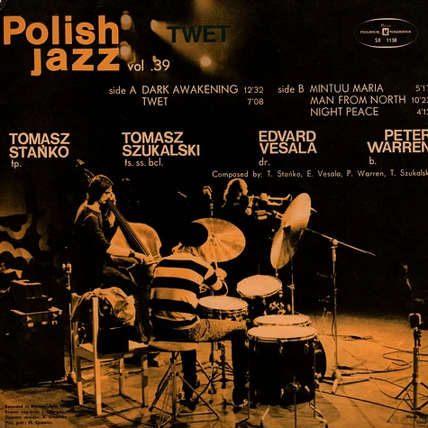 Tomasz Stanko, Tomasz Szukalski, Edward Vesala, Peter Warren - Twet