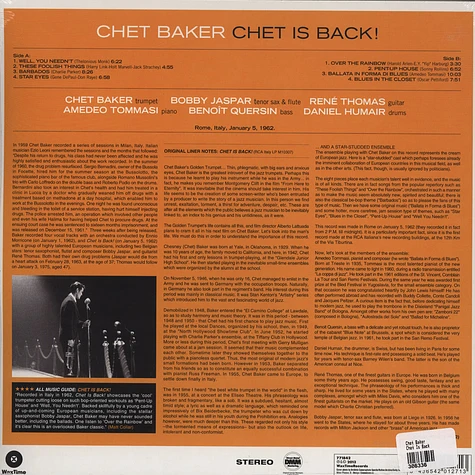 Chet Baker - Chet Is Back