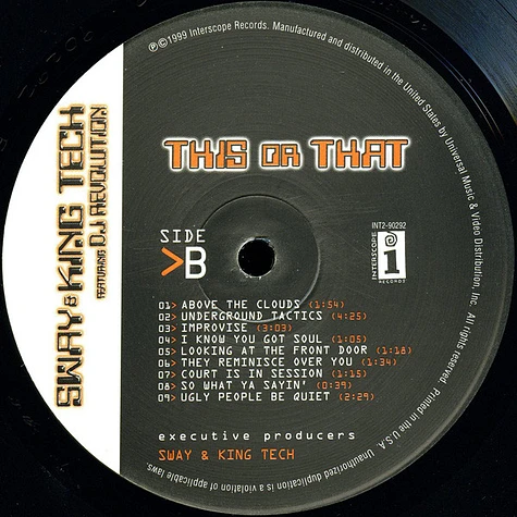 Sway & King Tech Featuring DJ Revolution - This Or That