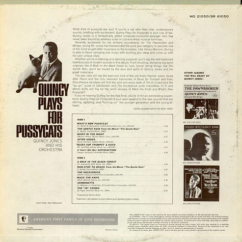 Quincy Jones And His Orchestra - Quincy Plays For Pussycats