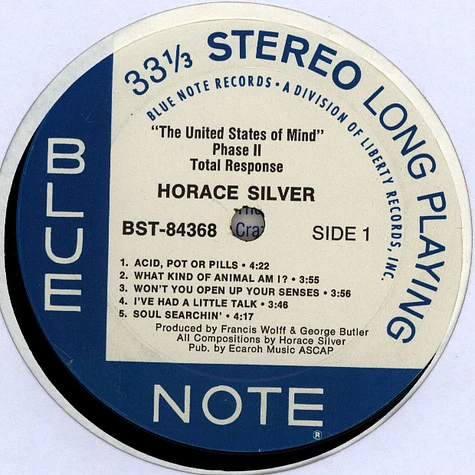 The Horace Silver Quintet / The Horace Silver Sextet - Total Response (The United States Of Mind / Phase 2)