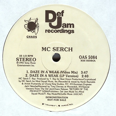 MC Serch - Daze In A Weak