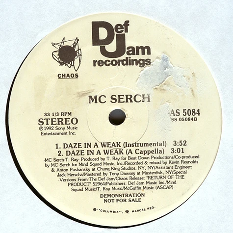 MC Serch - Daze In A Weak