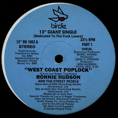 Ronnie Hudson & The Street People - West Coast Poplock