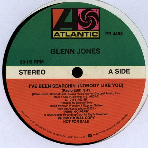 Glenn Jones - I've Been Searchin' (Nobody Like You)