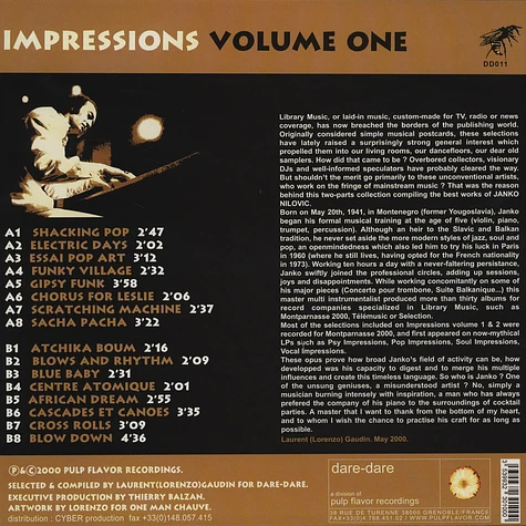 Janko Nilovic - Impressions Volume 1 - The Best Of Janko Nilovic