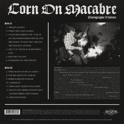 Corn On Macabre - Discographic Violence