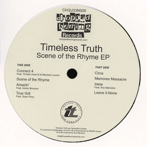 Timeless Truth - Scene Of The Rhyme EP