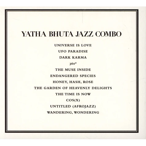 Yatha Bhuta Jazz Combo (Onra & Buddy Sativa) - Yatha Bhuta Jazz Combo