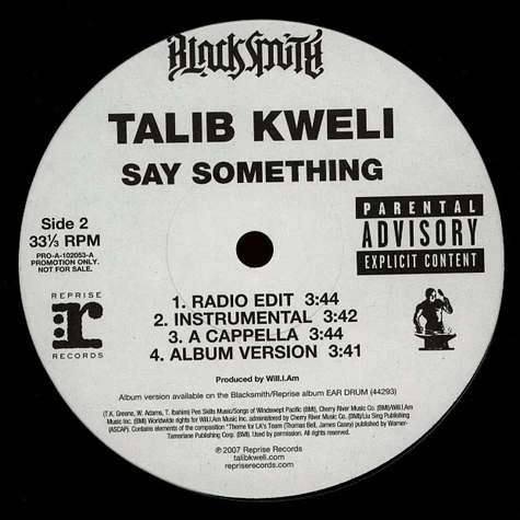 Talib Kweli - Hot Thing / Say Something