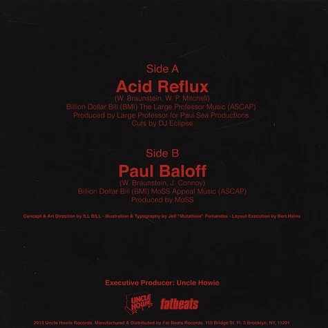 Ill Bill - Acid Reflux / Paul Baloff Purple Vinyl Edition