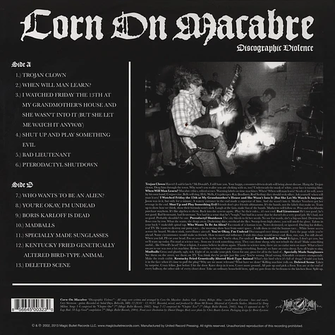 Corn On Macabre - Discographic Violence