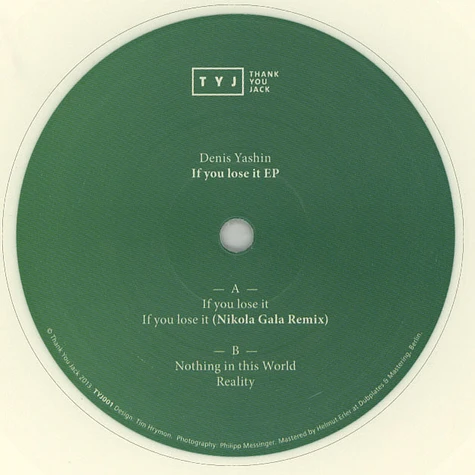 Denis Yashin - If You Lose It EP
