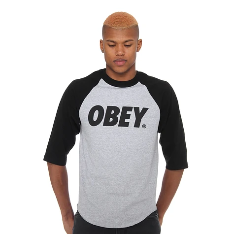 Obey - Obey Font Baseball T-Shirt