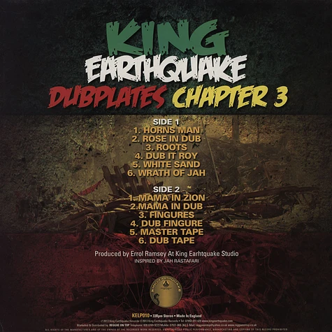 King Earthquake - Dub Plates Chapter 3